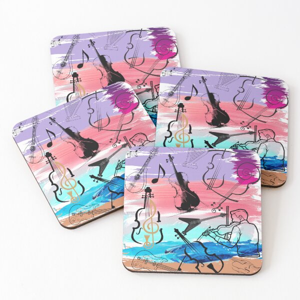 Item preview, Brushstrokes With Musical String Instruments designed and sold by BrightrDayMusicArt.