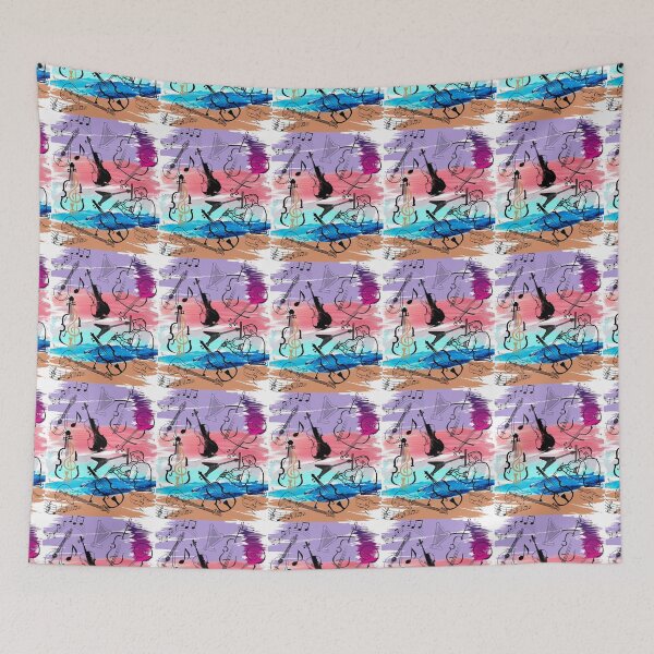 Item preview, Brushstrokes With Musical String Instruments designed and sold by BrightrDayMusicArt.
