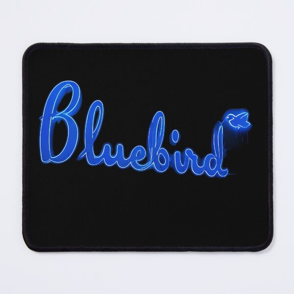 Item preview, Bluebird Electric Blue Neon Lettering designed and sold by Corinne Alexa Jackson.