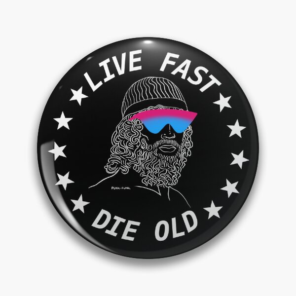 Item preview, Live Fast, Die Old.  designed and sold by Haunted Crafts.