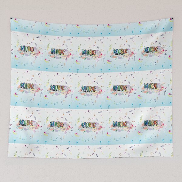 Item preview, MUSIC Notation In Color Print designed and sold by BrightrDayMusicArt.