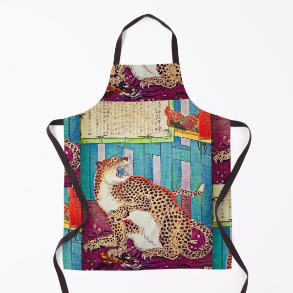 Item preview, Leopard Hunting Roosters Ukiyo designed and sold by Daruma786.