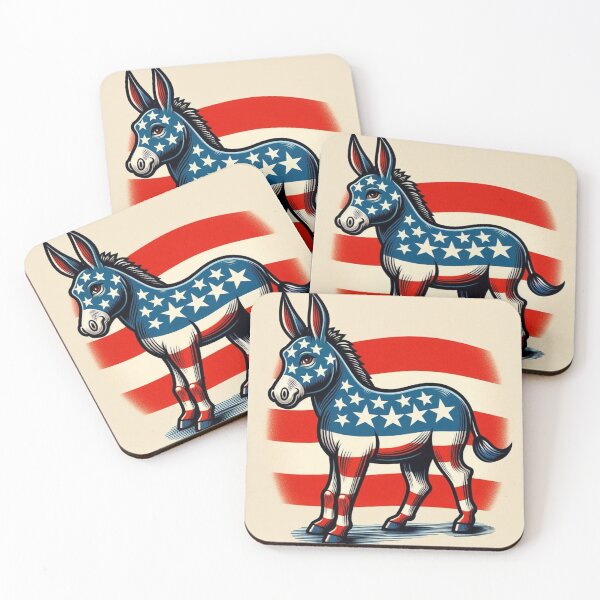 Item preview, Flash Tattoo Vintage American Flag Donkey designed and sold by BrianSaysDesign.