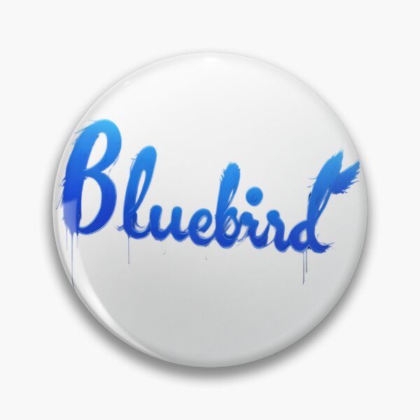 Item preview, Bluebird Electric Blue Feathery Text designed and sold by Corinne Alexa Jackson.