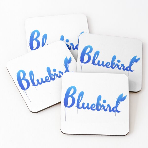 Item preview, Bluebird Electric Blue Feathery Text designed and sold by Corinne Alexa Jackson.