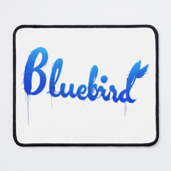 Item preview, Bluebird Electric Blue Feathery Text designed and sold by Corinne Alexa Jackson.