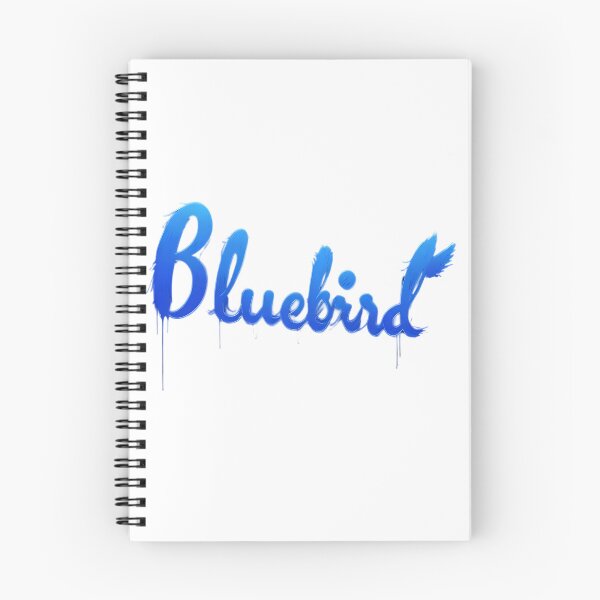 Item preview, Bluebird Electric Blue Feathery Text designed and sold by Corinne Alexa Jackson.