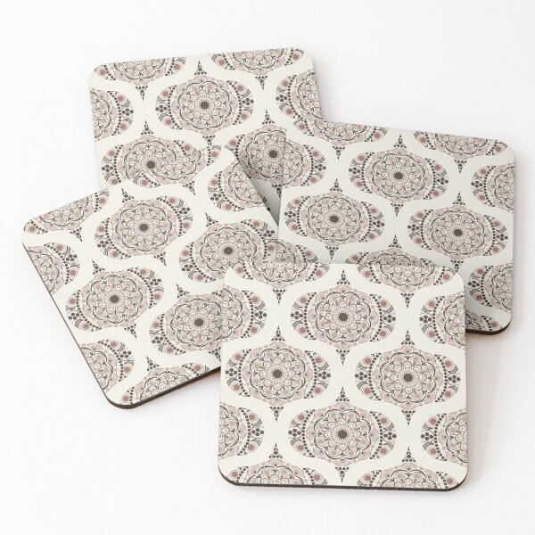 Item preview, Warm Neutrals Espresso Martini Dot Mandala Retro Ogee designed and sold by Triplicate Limited.