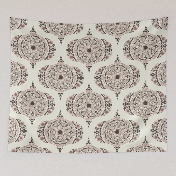 Item preview, Warm Neutrals Espresso Martini Dot Mandala Retro Ogee designed and sold by Triplicate Limited.