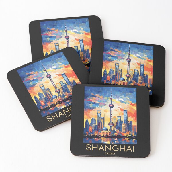 Item preview, A Pop Art Travel Print of Shanghai - China designed and sold by StudioRedKoala.