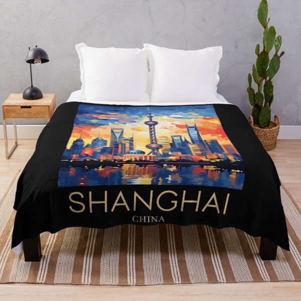 Artikelvorschau, Ein Pop-Art-Reisedruck von Shanghai – China entworfen und verkauft von StudioRedKoala.