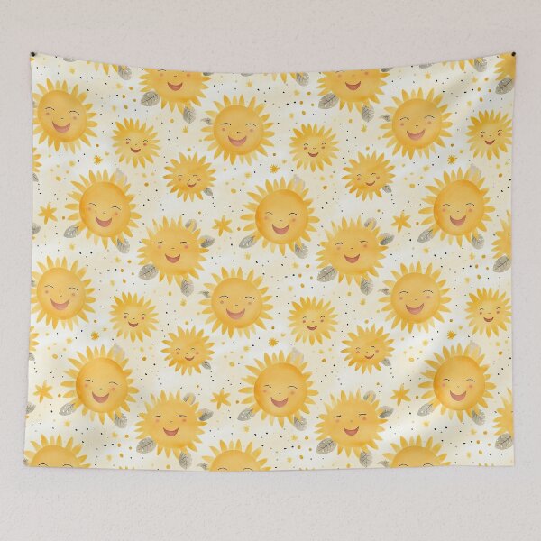 Item preview, Smiling Sun Watercolor Pattern #1 designed and sold by NatureSight.