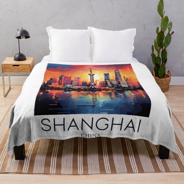 Artikelvorschau, Ein Pop-Art-Reisedruck von Shanghai – China entworfen und verkauft von StudioRedKoala.