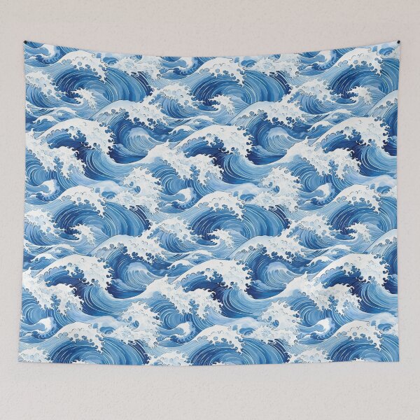 Item preview, Sea Waves Watercolor Pattern #1 designed and sold by NatureSight.