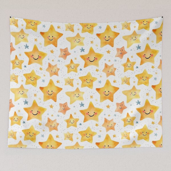 Item preview, Smiling Stars Watercolor Pattern #1 designed and sold by NatureSight.