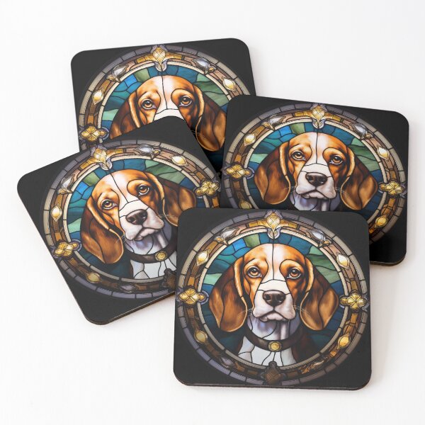 Item preview, Beagle Beauty Canine Dog Stained Glass designed and sold by DyfunctionalTee.