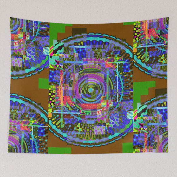 Item preview, Symmetric komplex Circles - version1 mandala zentangle blue colorfull designed and sold by M-Lorentsson.