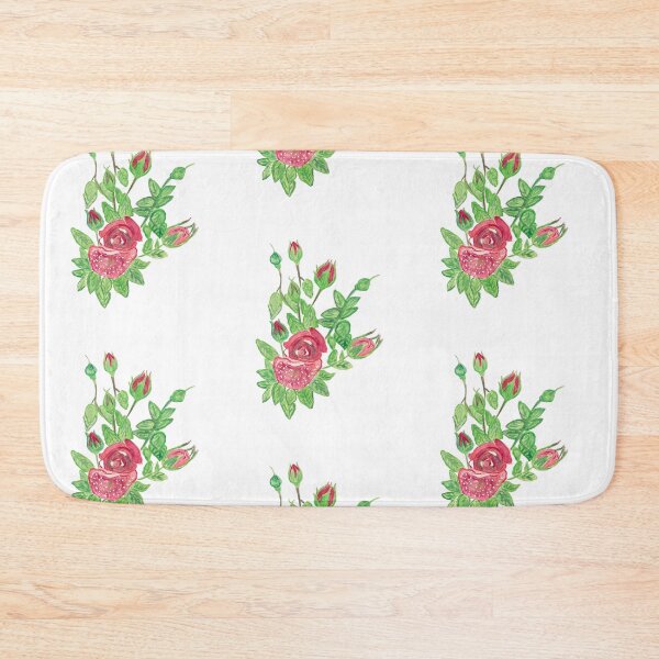 Item preview, Red rose with cute rose buds  designed and sold by Beeinbliss.