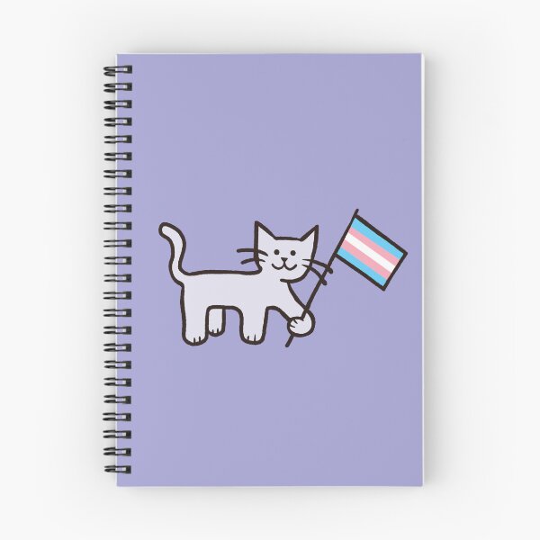 Item preview, Transgender Pride Flag Cat  designed and sold by sunlucky.