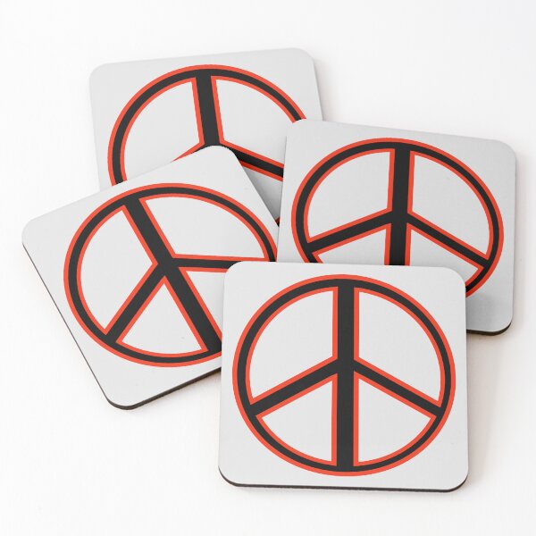 Item preview, Red and black peace sign  designed and sold by Rachel the Artist .
