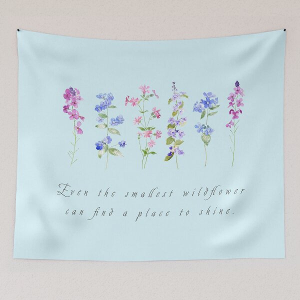 Item preview, a place for wildflowers to shine hand painted flowers  designed and sold by ColorandColor.