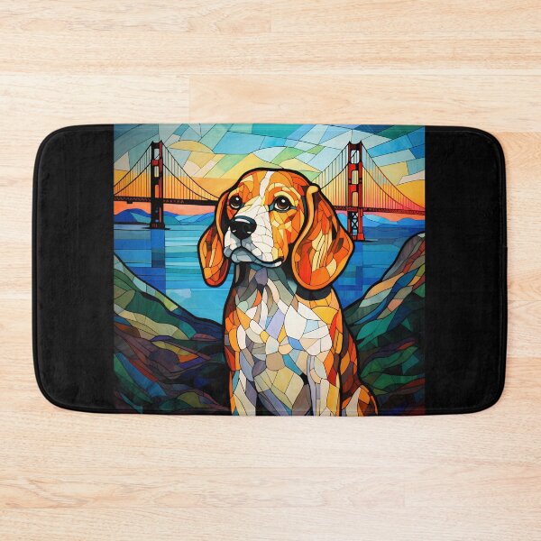 Item preview, Beagle Beautiful Canine Dog Stained Glass designed and sold by DyfunctionalTee.