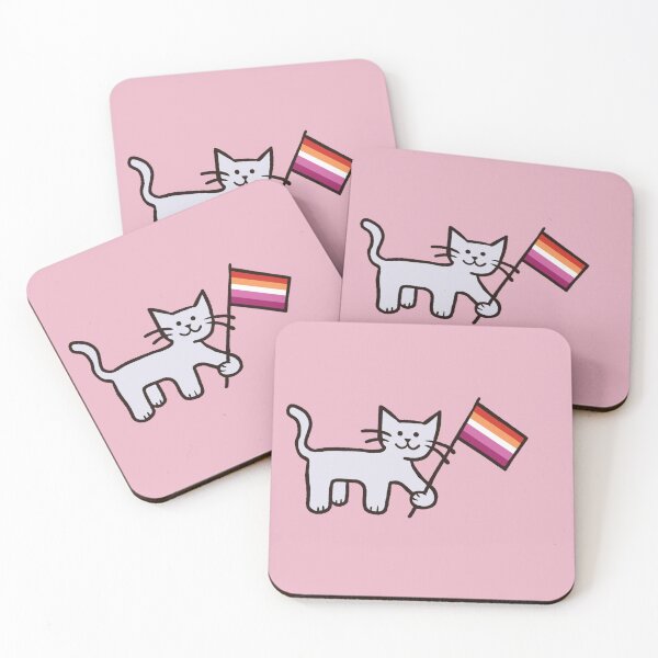 Item preview, Lesbian Pride Flag Cat designed and sold by sunlucky.