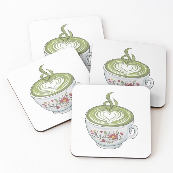 Item preview, Handdrawn Matcha Latte designed and sold by canvadreamer444.