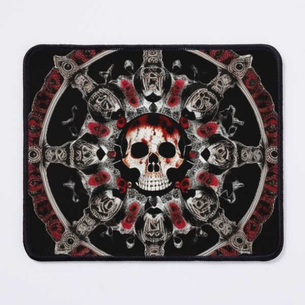 Item preview, Horror mandala with skull designed and sold by MartineP77.