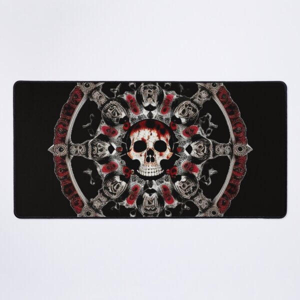 Item preview, Horror mandala with skull designed and sold by MartineP77.