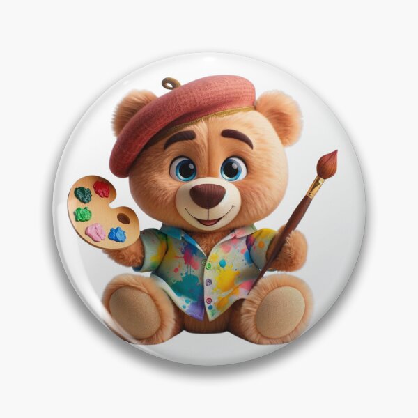 Item preview, Artist Teddy Bear with Palette and Brush designed and sold by Sillytoe.