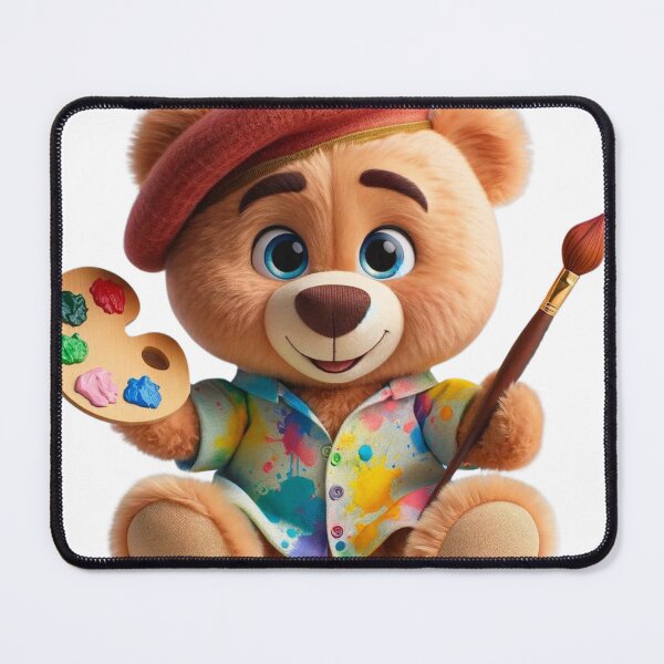 Item preview, Artist Teddy Bear with Palette and Brush designed and sold by Sillytoe.