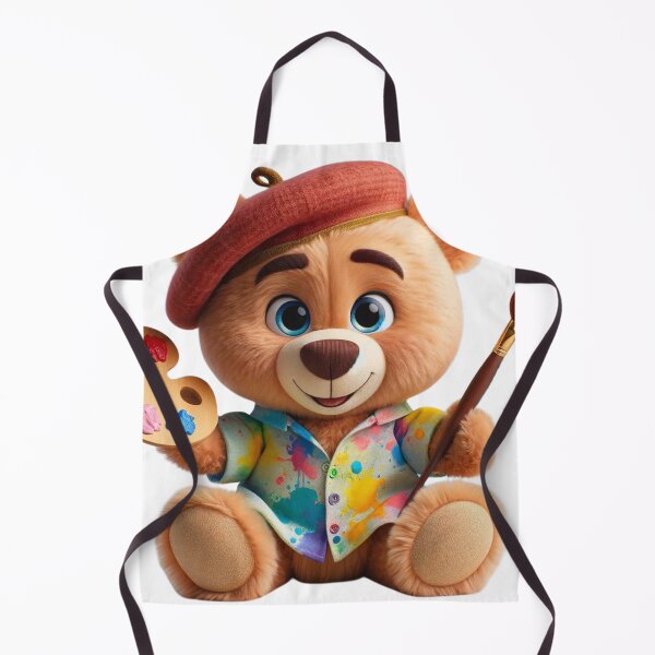 Item preview, Artist Teddy Bear with Palette and Brush designed and sold by Sillytoe.
