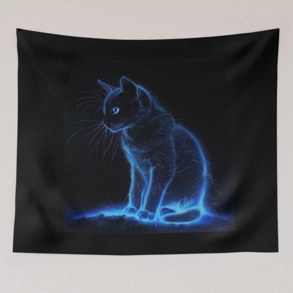 Item preview, Bioluminescent Cat designed and sold by Myra365Art.