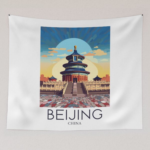 Item preview, A Pop Art Travel Print of Beijing - China designed and sold by StudioRedKoala.