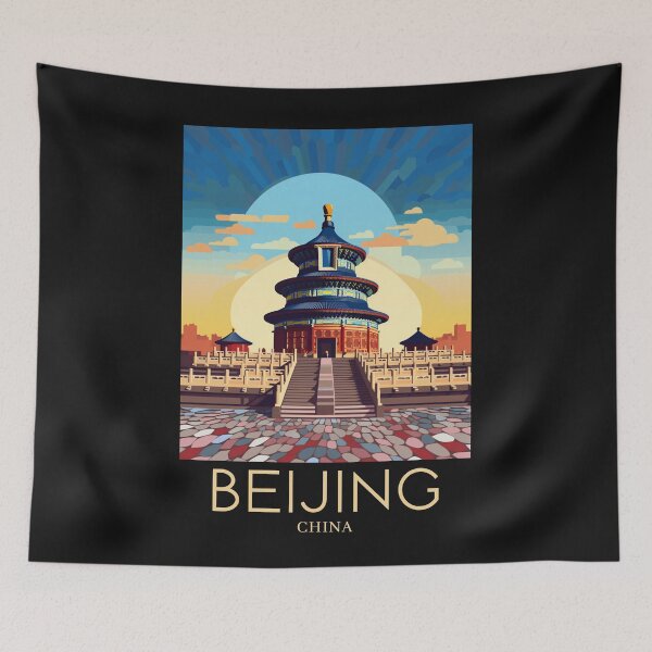 Item preview, A Pop Art Travel Print of Beijing - China designed and sold by StudioRedKoala.