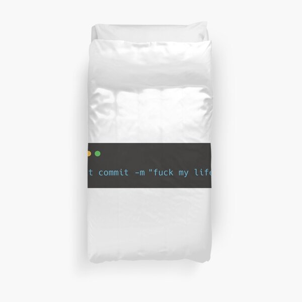 git commit -m "a la mierda mi vida" Funda nórdica