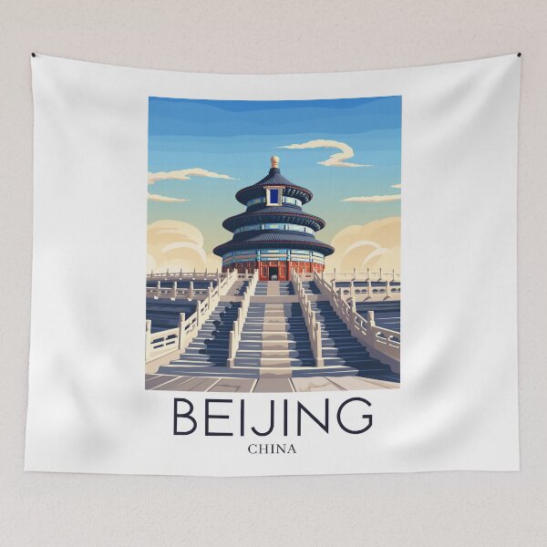 Item preview, A Pop Art Travel Print of Beijing - China designed and sold by StudioRedKoala.