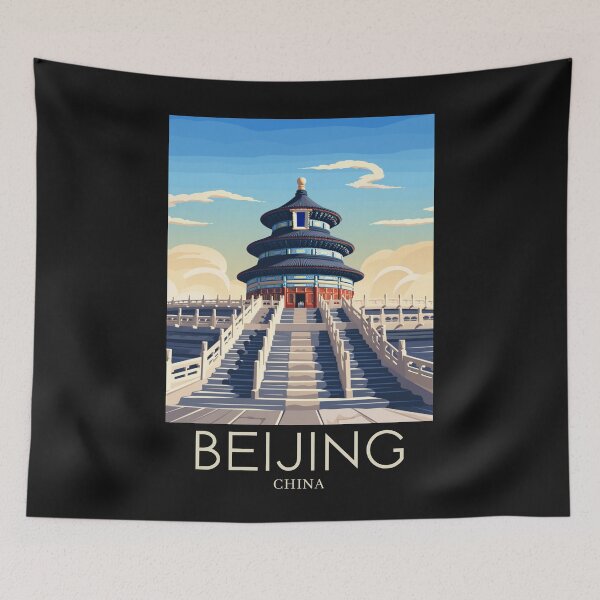 Item preview, A Pop Art Travel Print of Beijing - China designed and sold by StudioRedKoala.