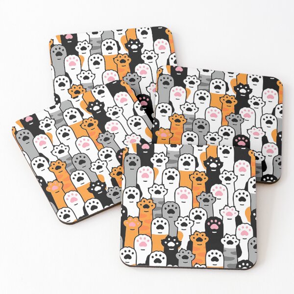 Item preview, Cute Cat Paws Seamless Pattern designed and sold by asbno19.