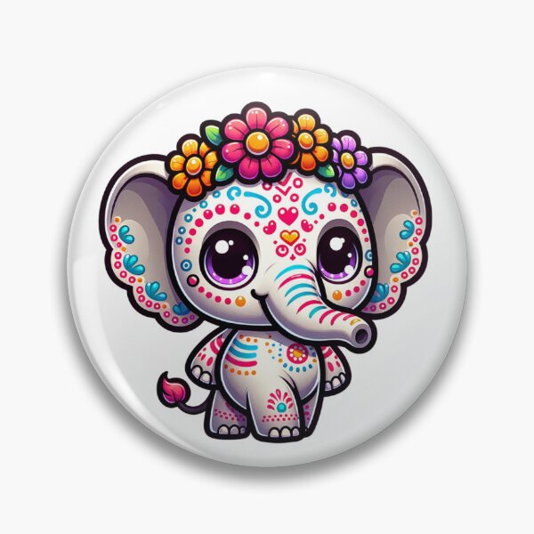 Item preview, Dia De Los Muertos Elephant designed and sold by thefurrypickle.