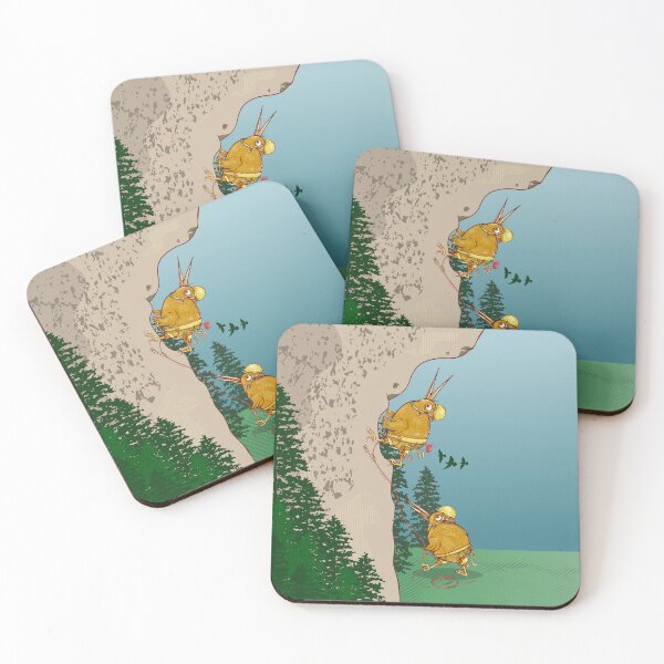Item preview, Kiwi birds rock climbing New Zealand designed and sold by piedaydesigns.