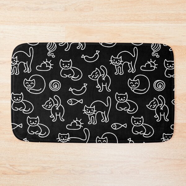 Item preview, Cute Cat Doodle Pattern designed and sold by asbno19.