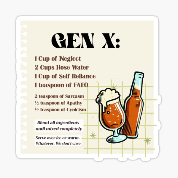 Item preview, Gen X Recipe designed and sold by DesignsbyDugar.