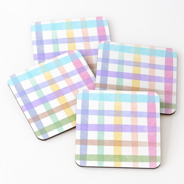 Item preview, Hand-Painted Harmony: Pastel-Coloured Plaid Pattern Background" designed and sold by hjian8219.