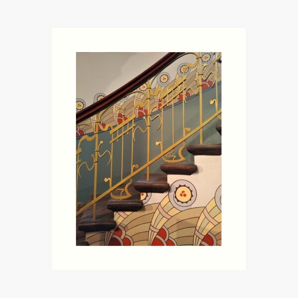 Art Nouveau spiral staircase Art Print
