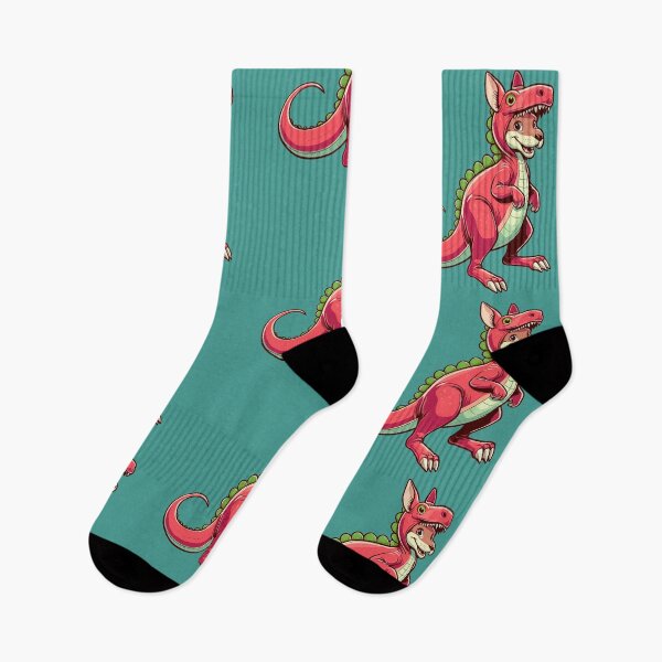 Item preview, Kangaroo Wearing a Dinosaur Costume designed and sold by Ghost on Toast.