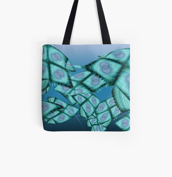Fractal Sea All Over Print Tote Bag