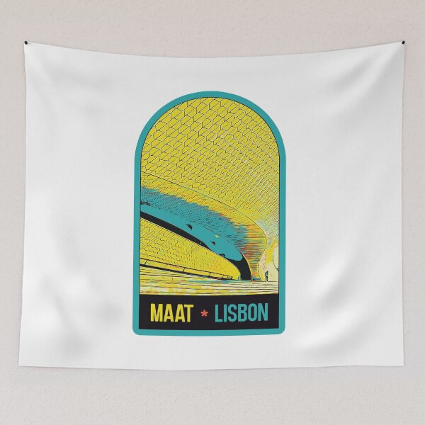 Item preview, MAAT Museum Lisbon yellow illustration designed and sold by Lemomo-artworks.