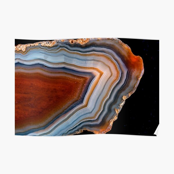 Layered agate geode 3163 Poster